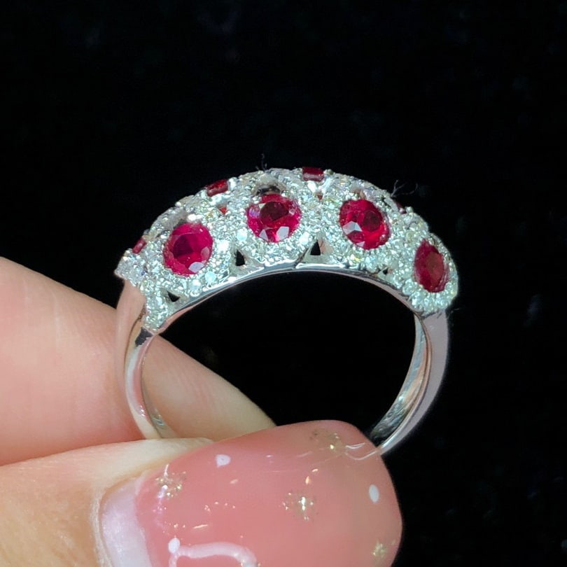 14K GOLD 1.79 CTW NATURAL RUBY & DIAMOND RING - 7