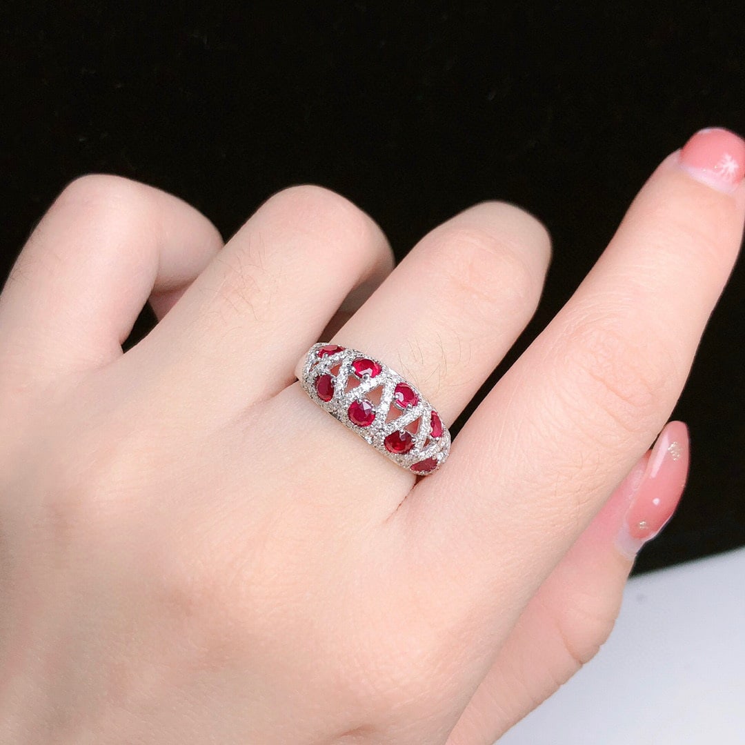 14K GOLD 1.79 CTW NATURAL RUBY & DIAMOND RING - 9