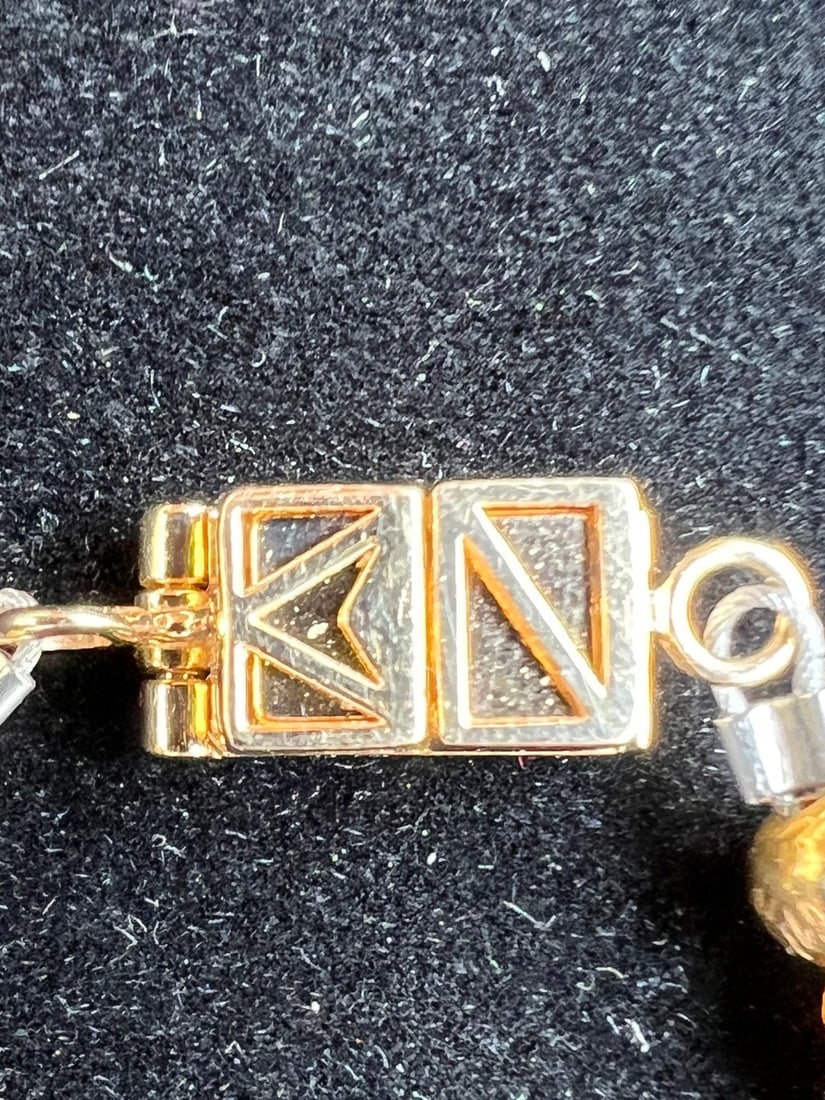 Ancient Glass Bead Necklace with Green Aquamarine - 3