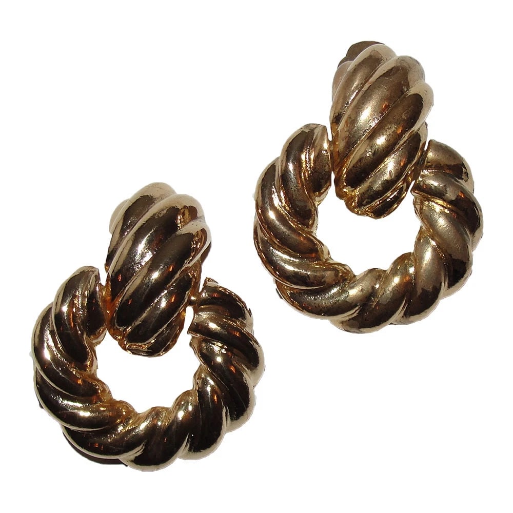 Kenneth Jay Lane Rope Door Knocker Earrings - 3