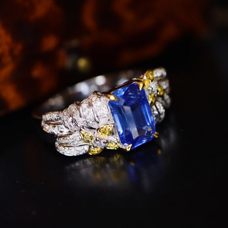 14K GOLD 2.27 CTW NATURAL SAPPHIRE & DIAMOND RING - 5