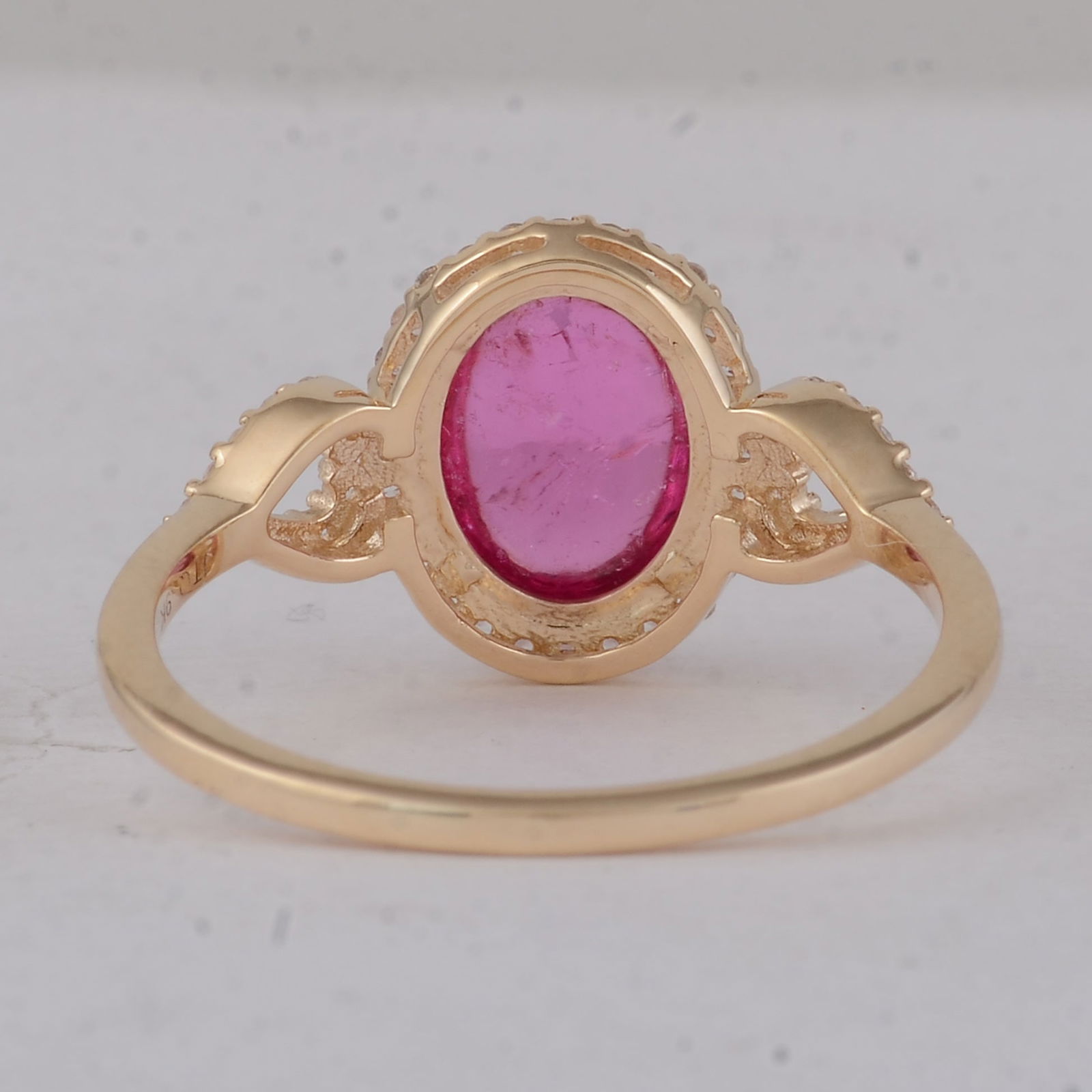 2.52 Ct Oval Tourmaline 9K Gold Ring - 4