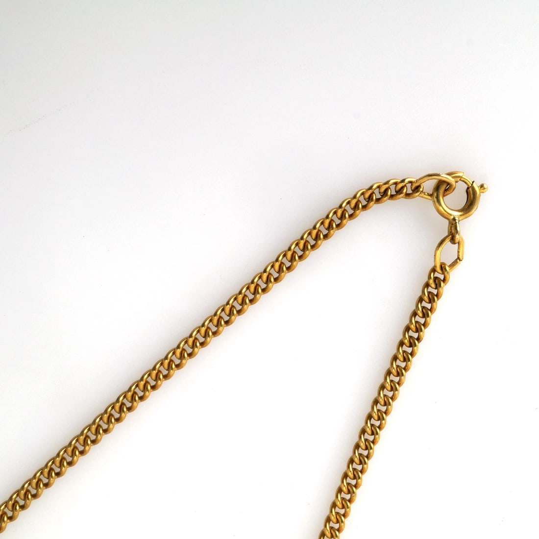 Gold Fill Garnet Locket/Charm on Chain 1920's - 6