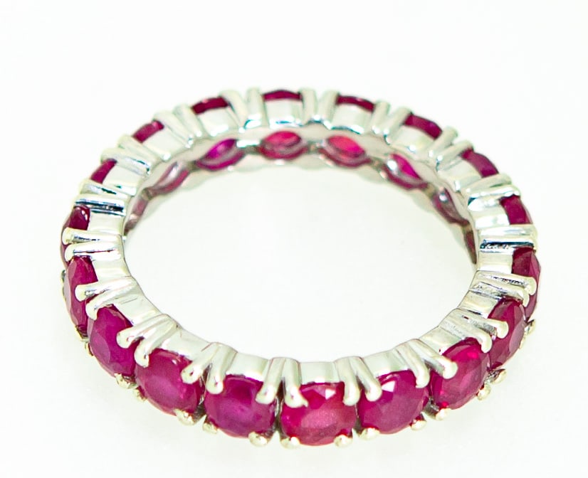 18K Gold-Plated 925 Silver Ruby Ring – Size 53 - 2