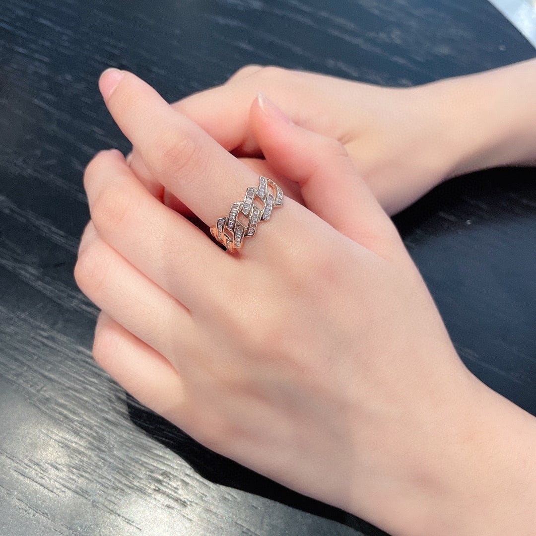 14K GOLD 0.34 CT NATURAL H DIAMOND RING - 7