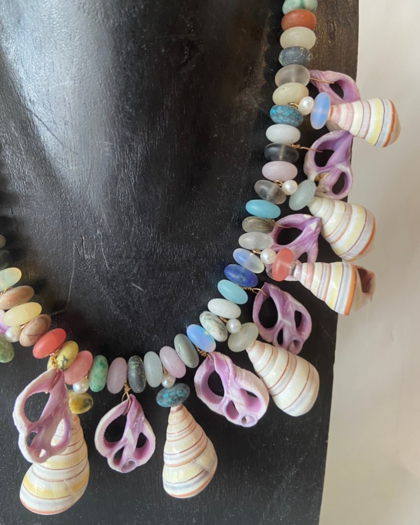 Summer Agate, Shell Necklace - 2