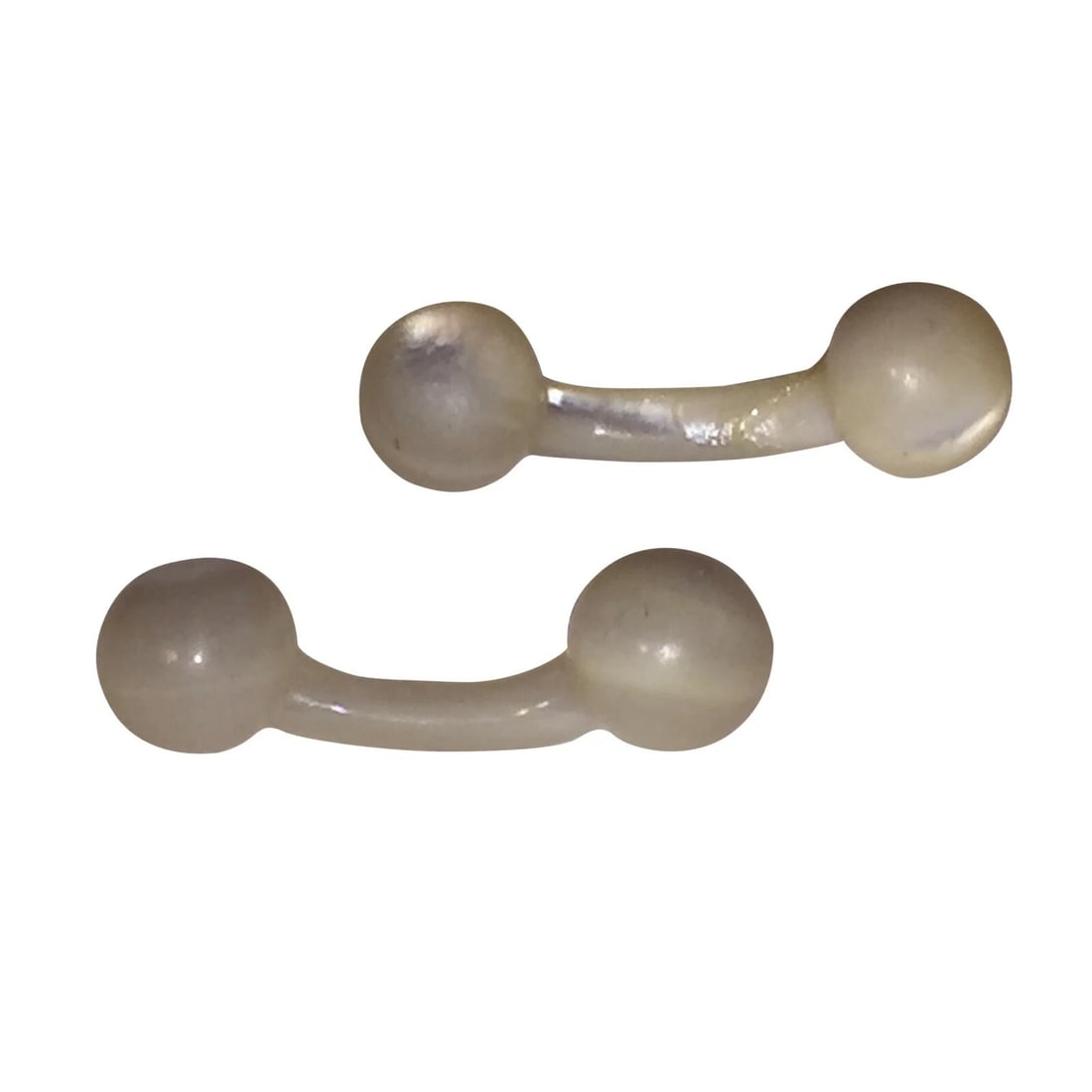 Victorian Hand Carved Mother of Pearl Shell Cufflinks - 2