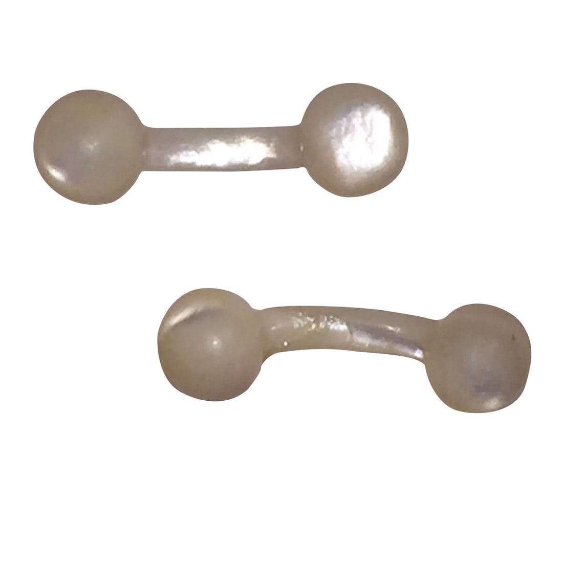 Victorian Hand Carved Mother of Pearl Shell Cufflinks - 3