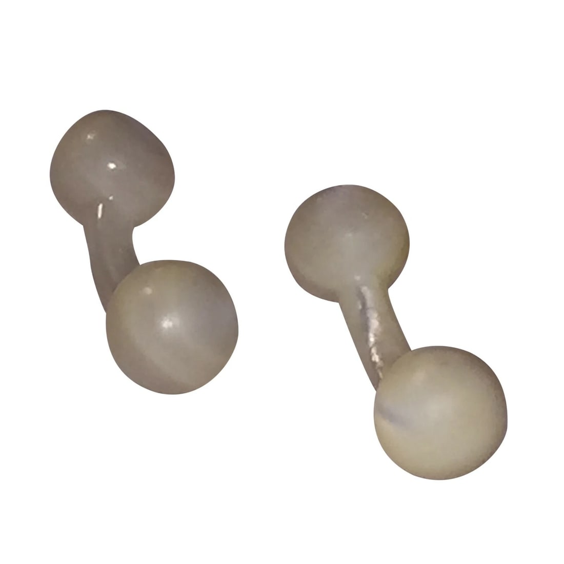 Victorian Hand Carved Mother of Pearl Shell Cufflinks - 4