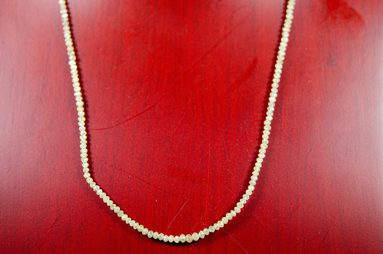 23.91 Cts Yellow Diamond Beads With Silver lock - 2