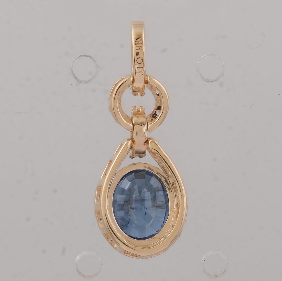 2.23 Ct Oval Sapphire 9K Gold Pendant - 2