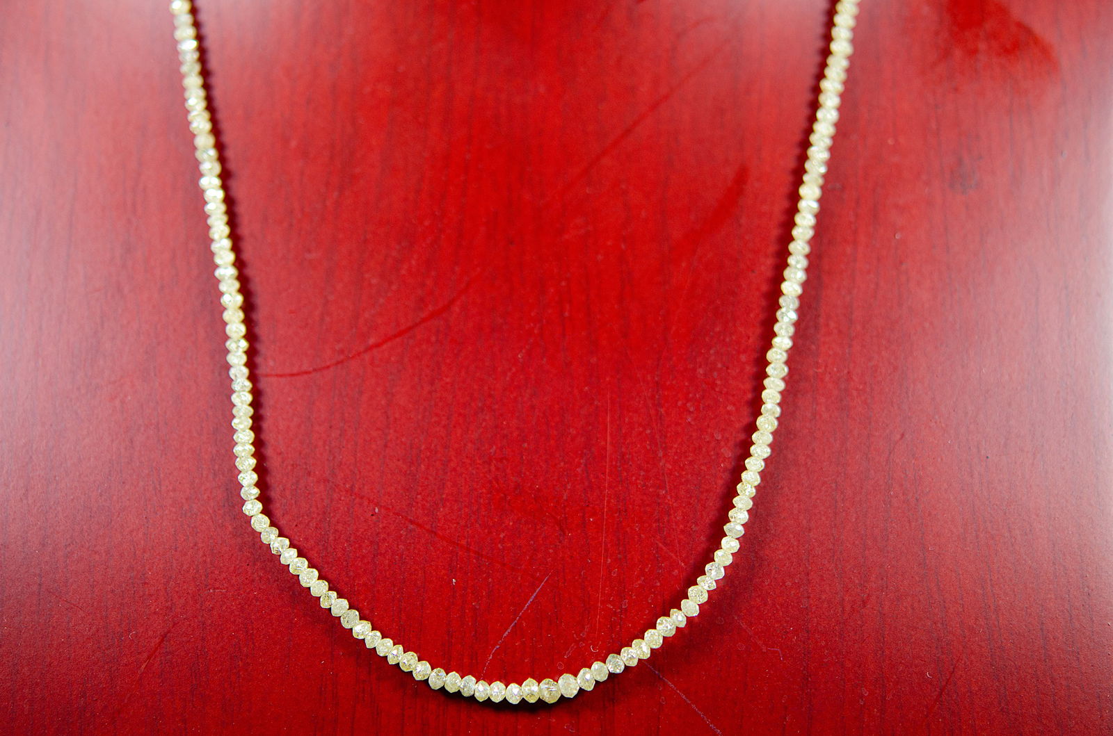 23.27 Cts Yellow Diamond Beads With Silver lock - 2