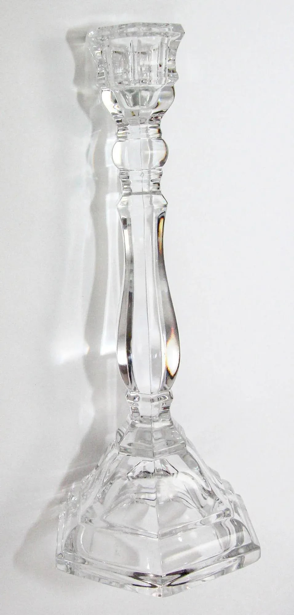 Tiffany Single Light Crystal Candlestick 9" Tall - 2