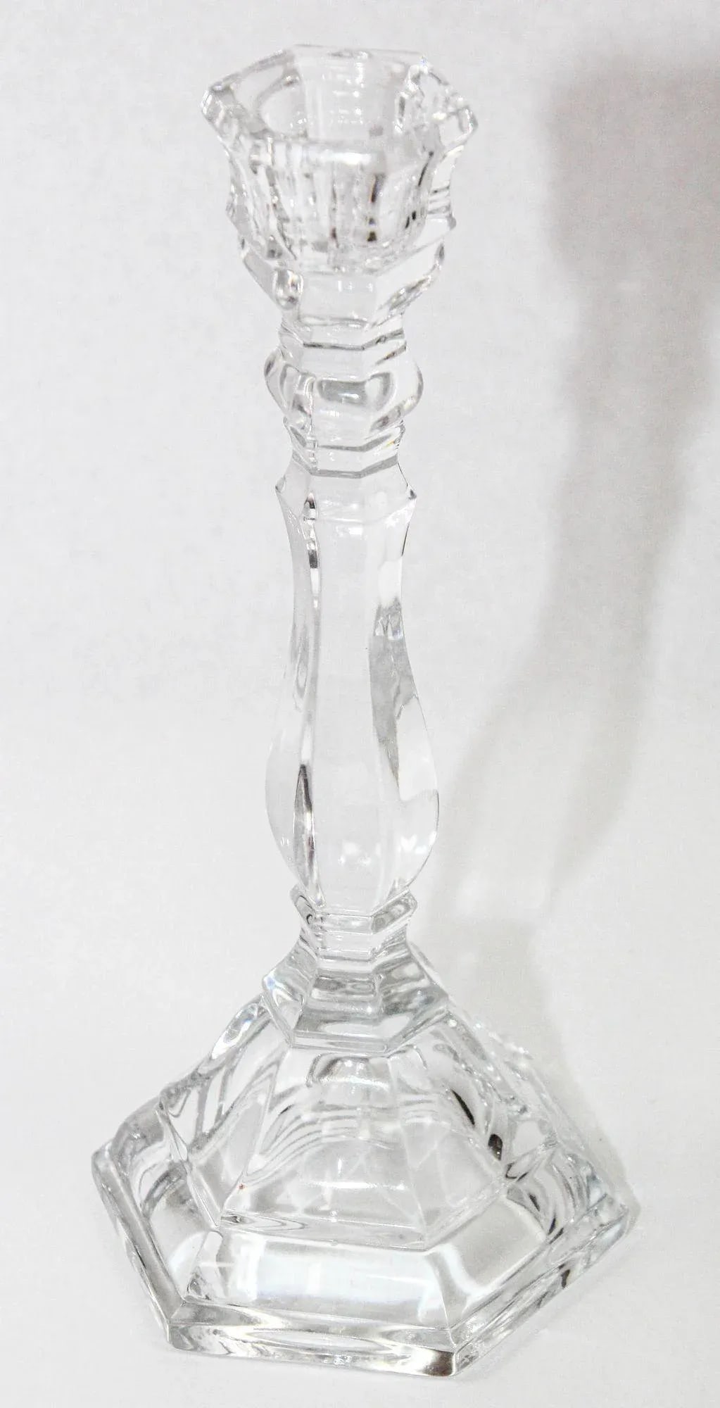 Tiffany Single Light Crystal Candlestick 9" Tall - 3