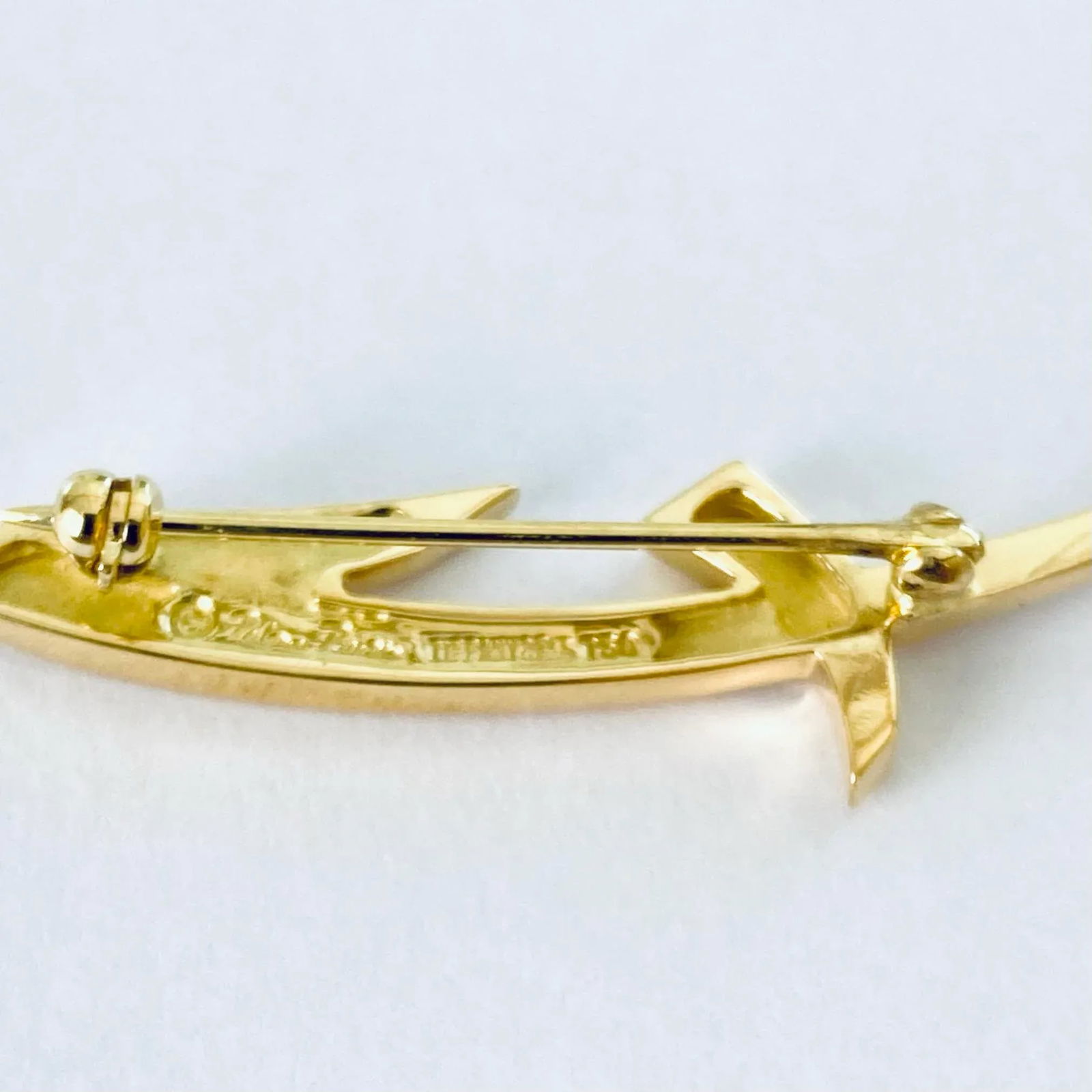 Vintage Tiffany Co Paloma Picasso Modernist 1.60 Inch Long 18 Karat Yellow Gold Brooch - 5