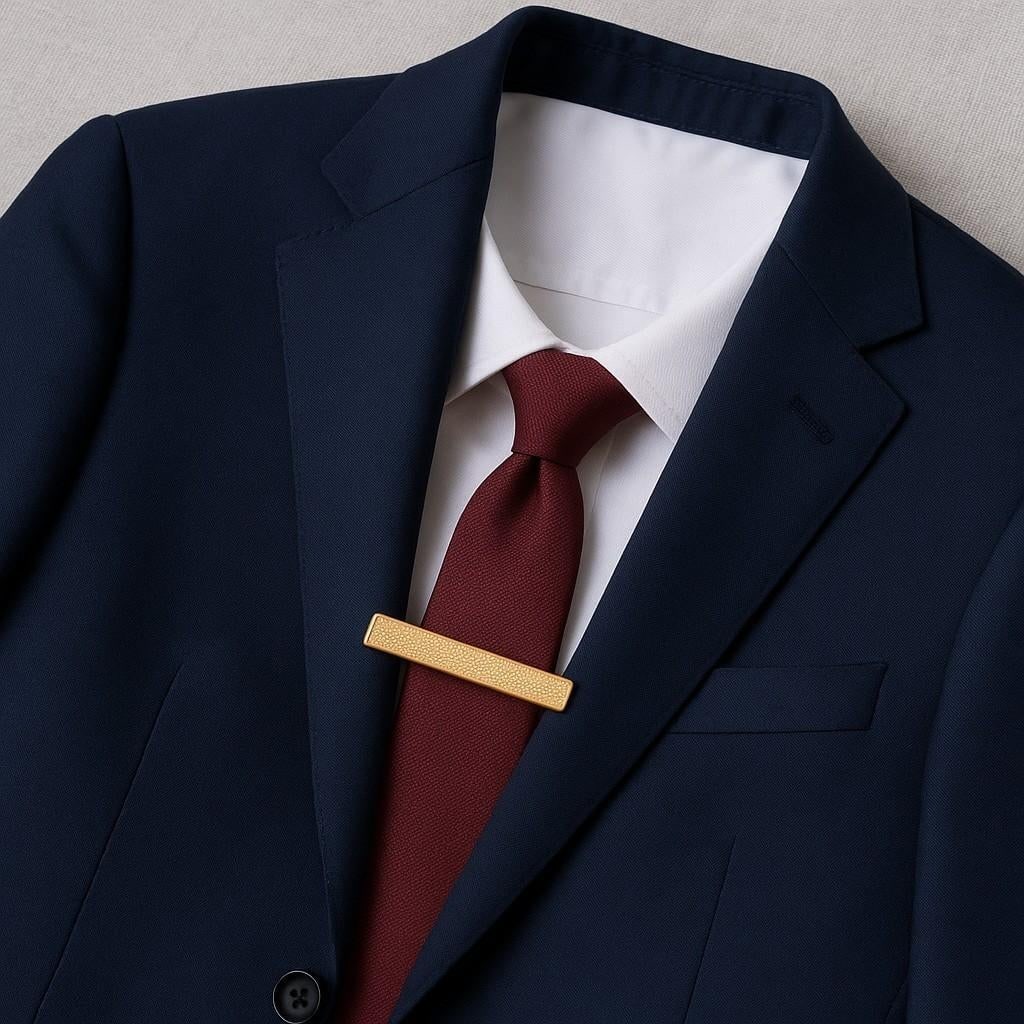 Vintage 14 Karat Gold Tiffany Co Fluted 2 Inch Bar Clip - 3