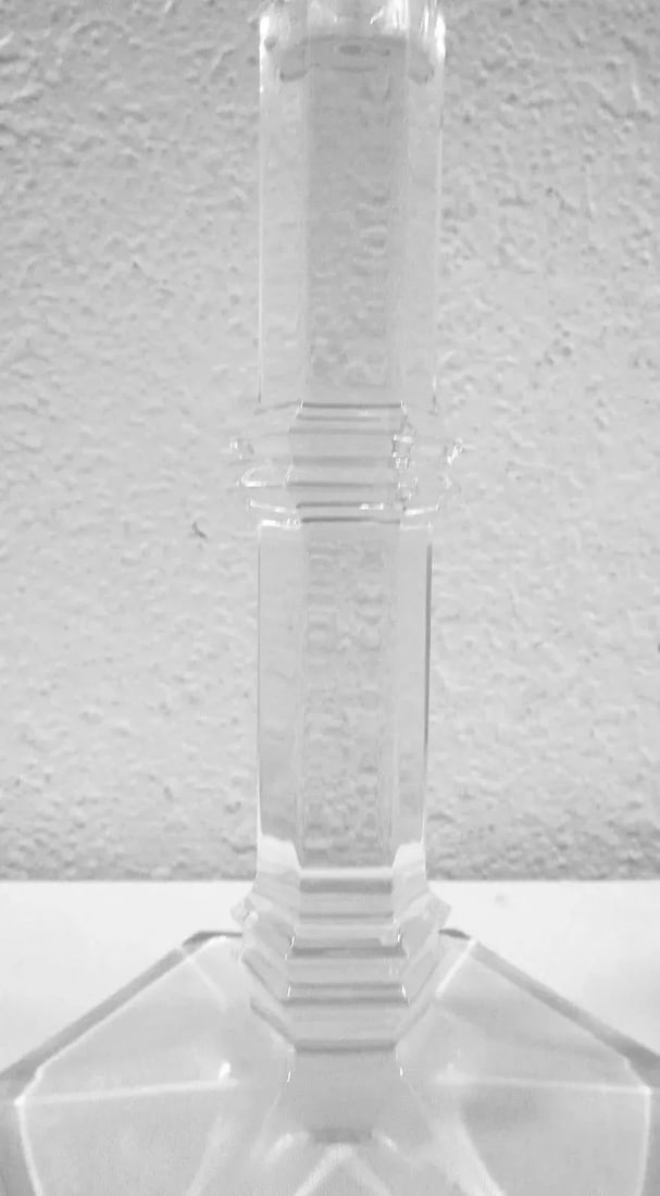 1980s Tiffany & Co. Bamboo Design Crystal Candlestick Holders - a Pair - 5