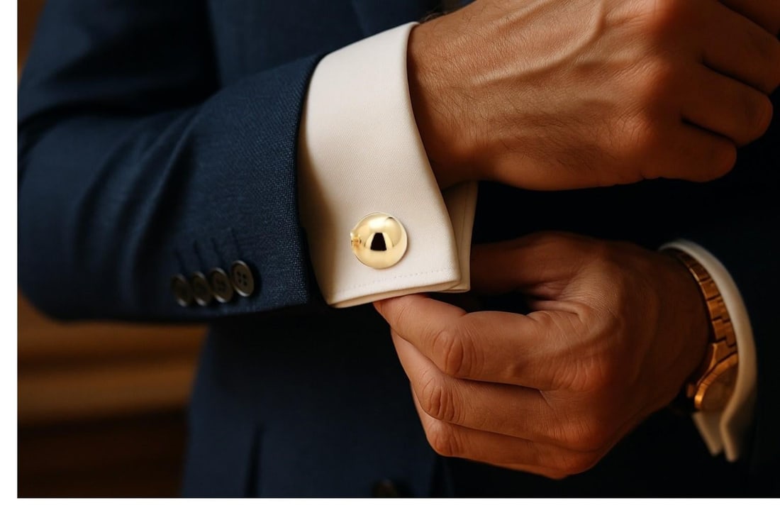 Tiffany and Co Vintage Solid 14 Karat Yellow Gold Ball Cufflinks - 2 Pieces - 3