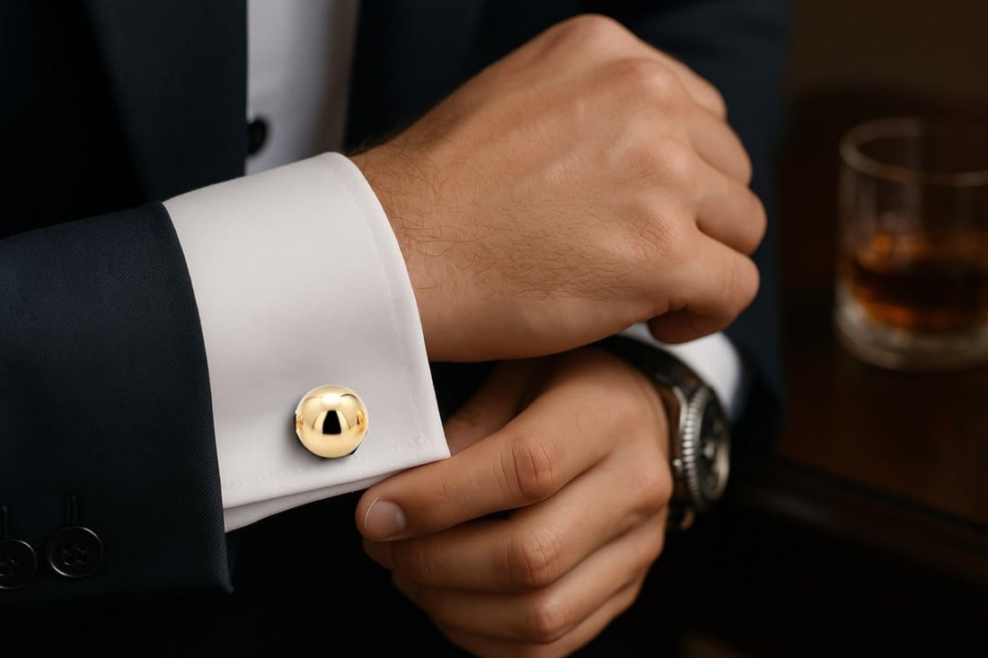 Tiffany and Co Vintage Solid 14 Karat Yellow Gold Ball Cufflinks - 2 Pieces - 5