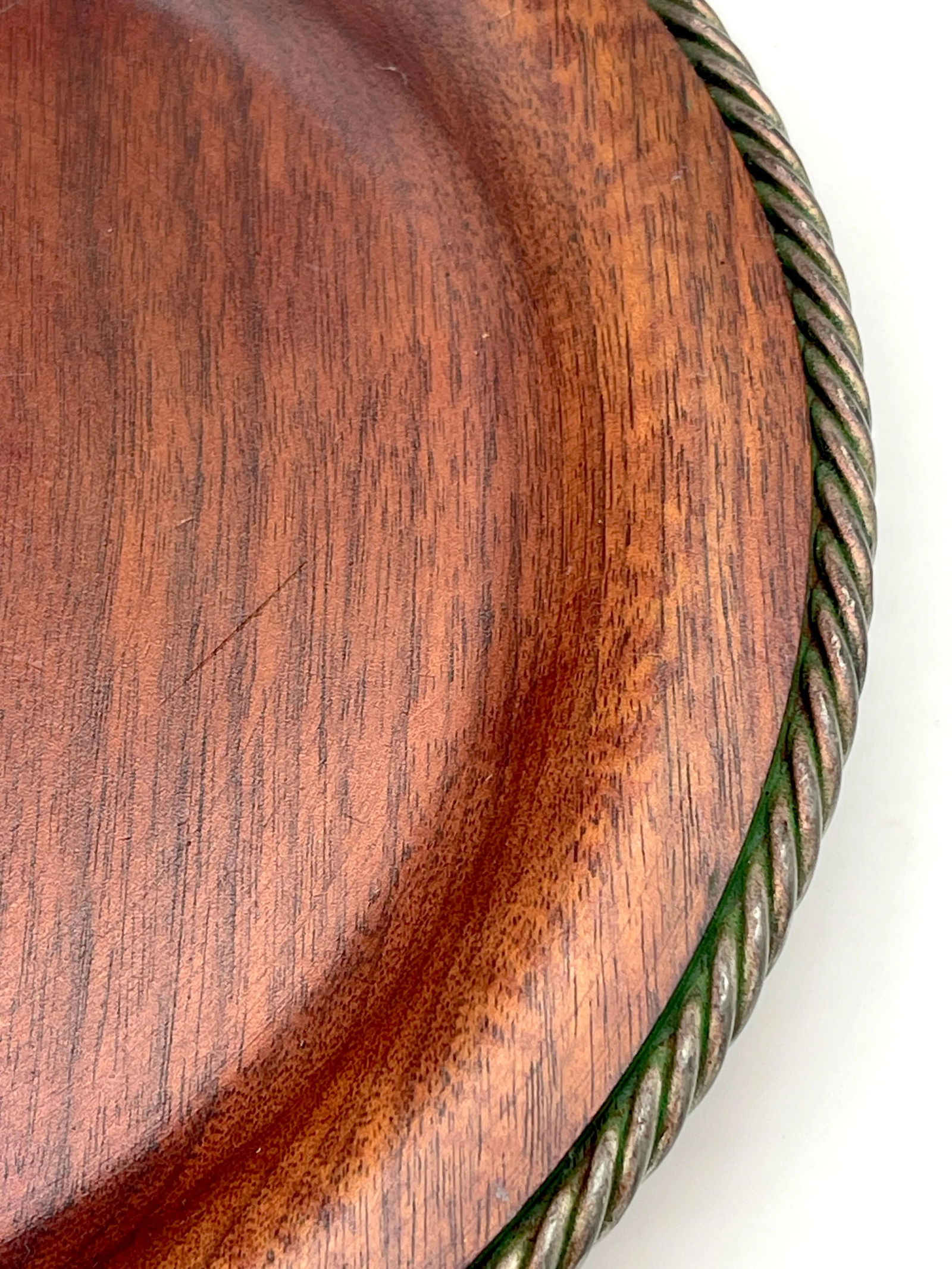 Tiffany Studios Favirlle Glass Scarab, Bronze Mounted Wood Vide-Poche - 4