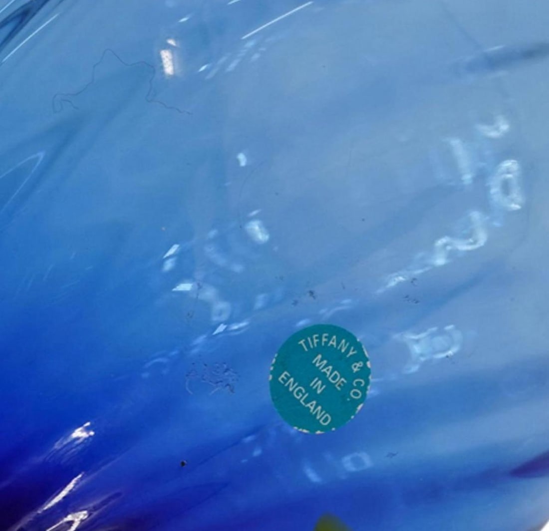 Mid 20th Century Tiffany & Co. Blue Spiral-Cut Glass Vase - 6