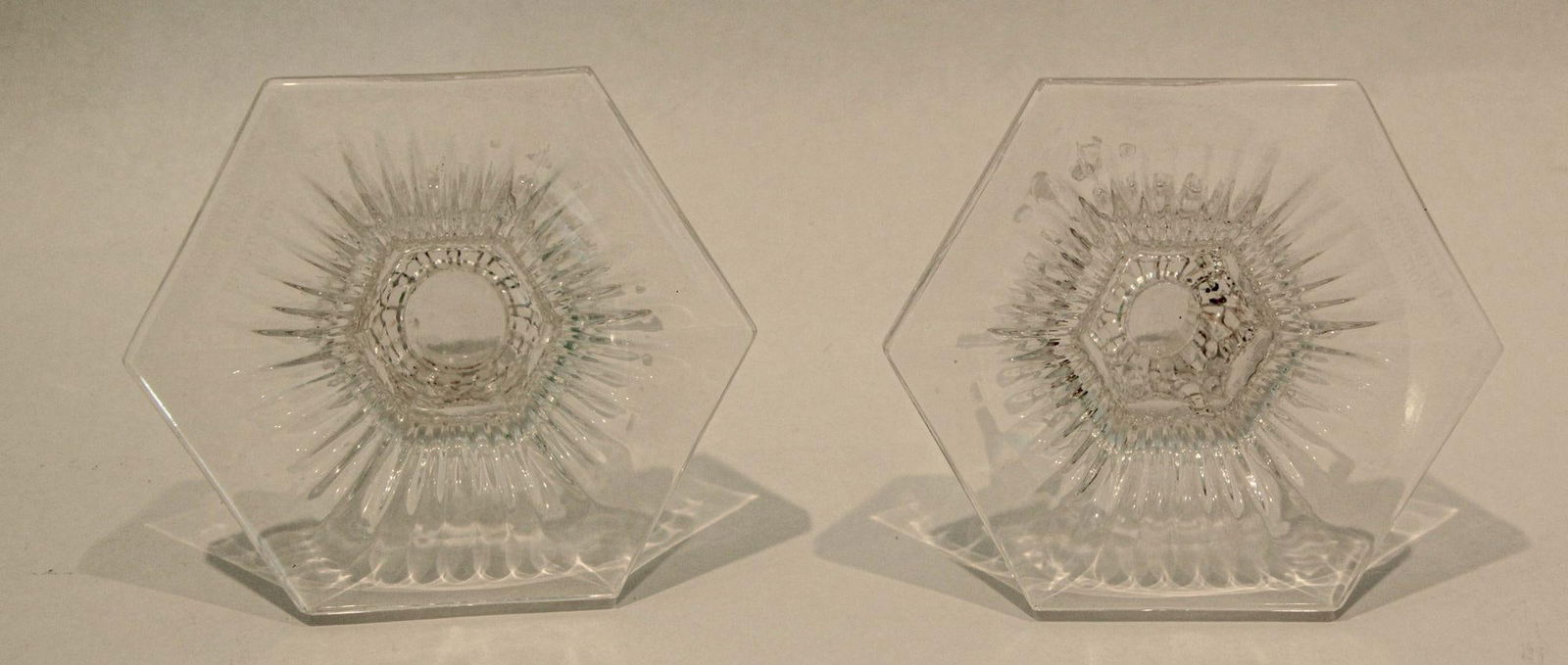 Pair of Louis Comfort Tiffany & Co. Clear Crystal Candlesticks - 5