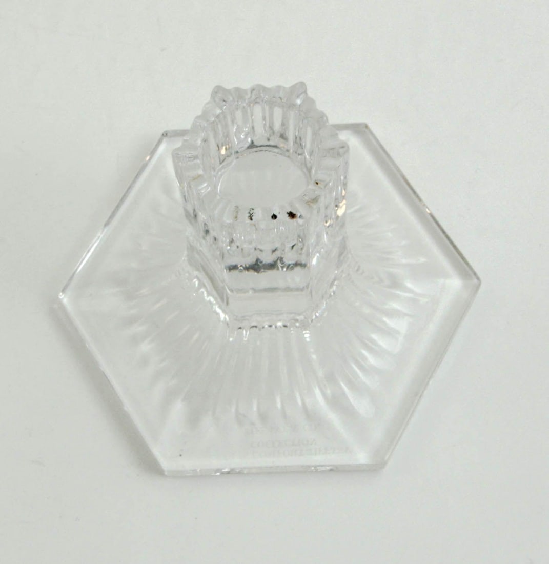 Pair of Louis Comfort Tiffany & Co. Clear Crystal Candlesticks - 6