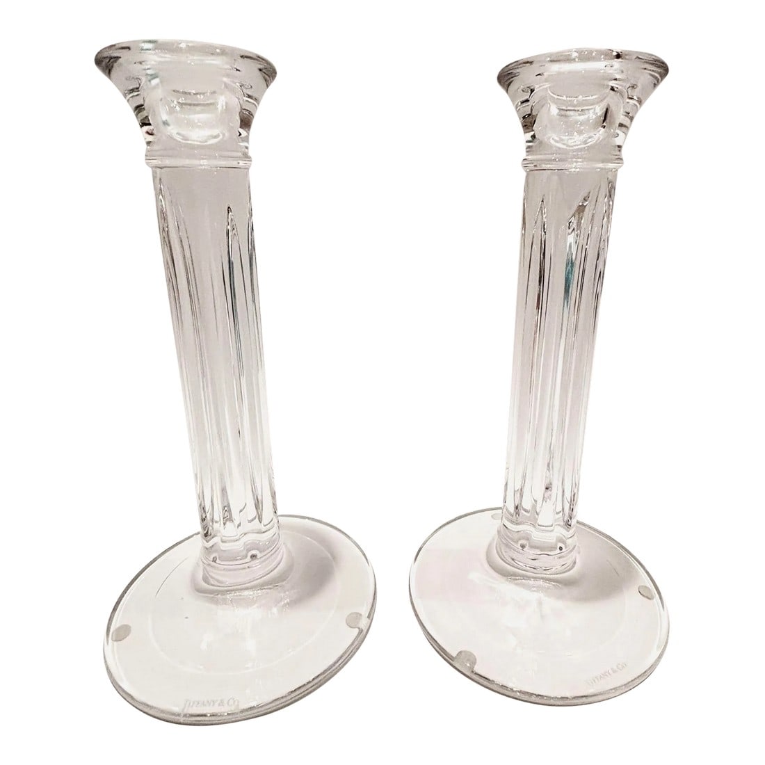 Tiffany & Co. Clear Crystal Candlesticks a Pair (1 of 12)