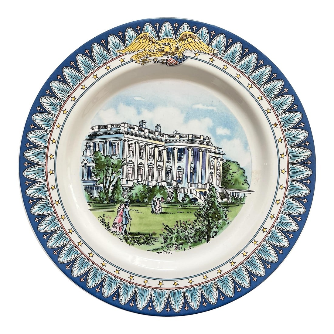 Tiffany & Co. Whitehouse Bicentennial Plate Made in Portugal, 1992: Tiffany & Co. bicentennial Whitehouse plate. Made in Portugal, 1992. Measures 8.25" diameter x .5" h. Condition: Alterations: Original Condition Unaltered Imperfections: Some Imperfections