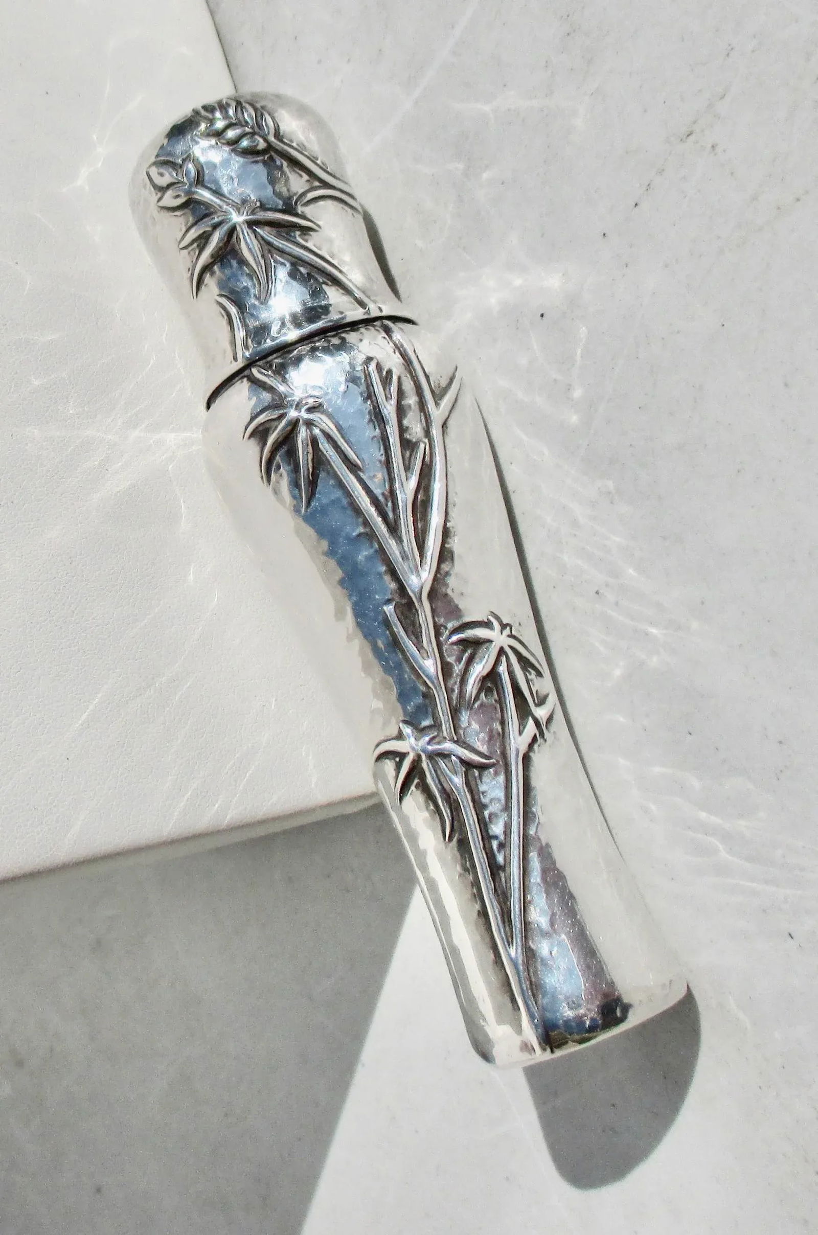 Tiffany Sterling Silver Perfume Case Audubon Pattern2003 Spain - 4