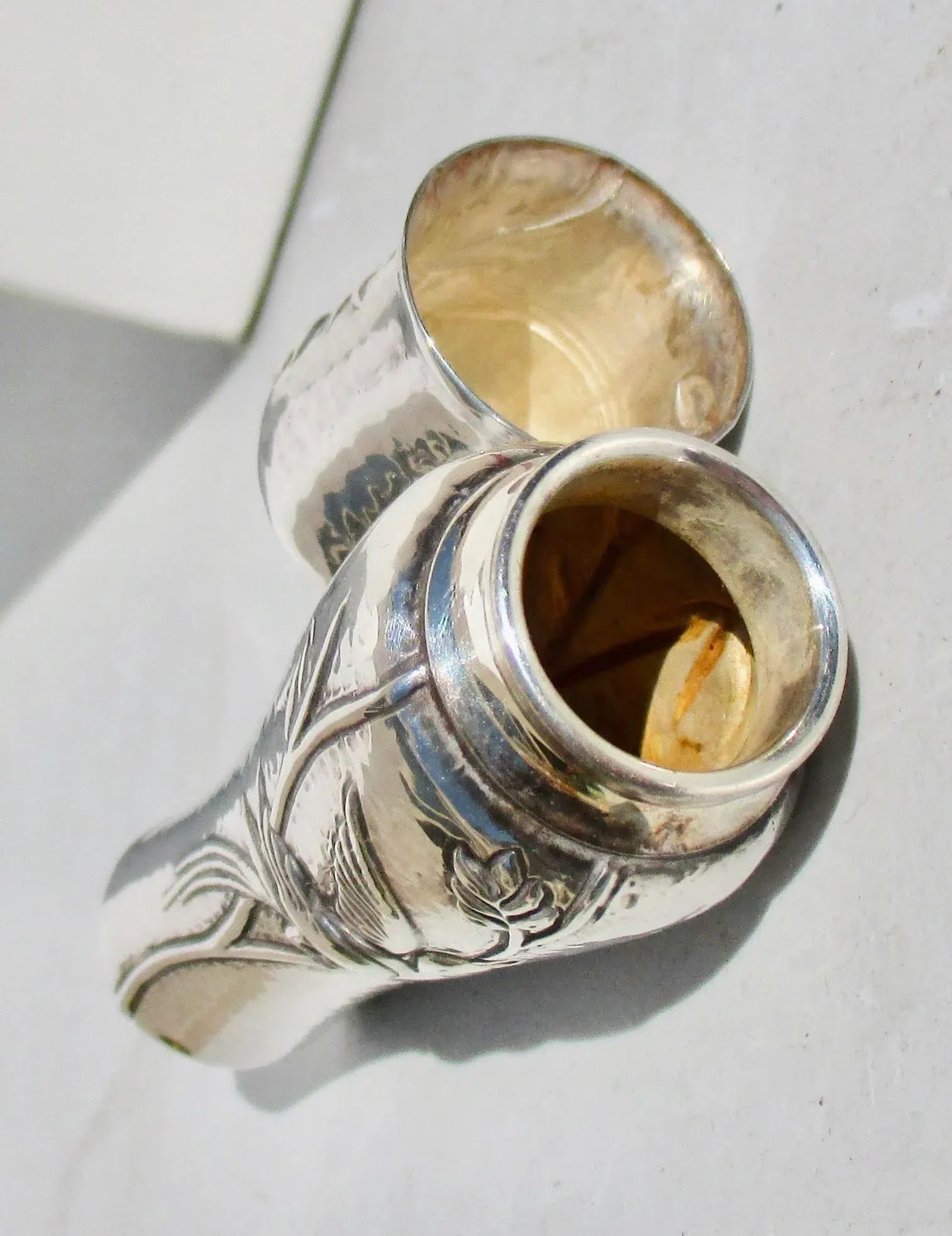 Tiffany Sterling Silver Perfume Case Audubon Pattern2003 Spain - 6