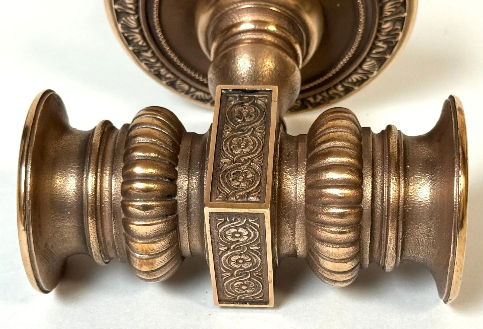 Pair of Tiffany Studios Style Two-Light Bronze Theatre Sconces, Circa 1900 - 10