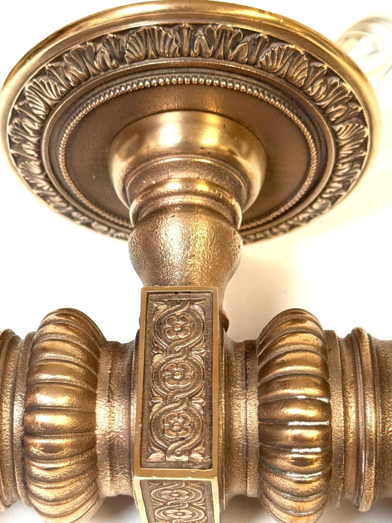 Pair of Tiffany Studios Style Two-Light Bronze Theatre Sconces, Circa 1900 - 2