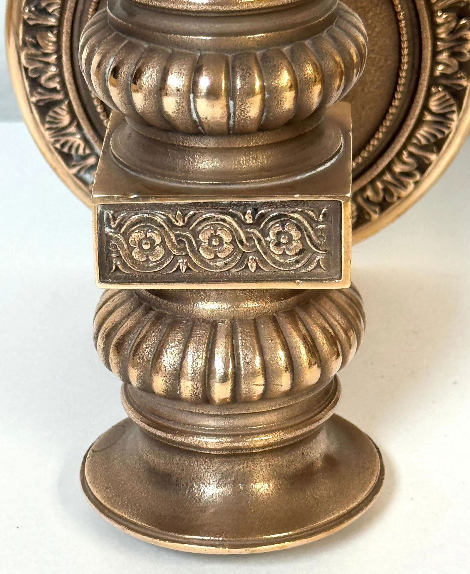 Pair of Tiffany Studios Style Two-Light Bronze Theatre Sconces, Circa 1900 - 9