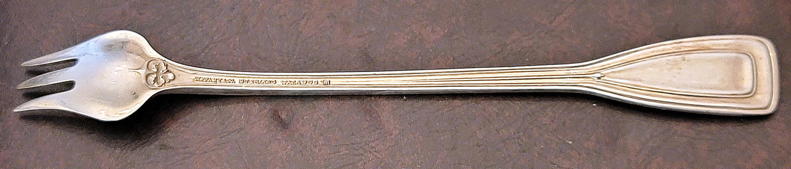 1940s Tiffany St Dunstan Style Sterling Silver Olive Fork Spork - 7