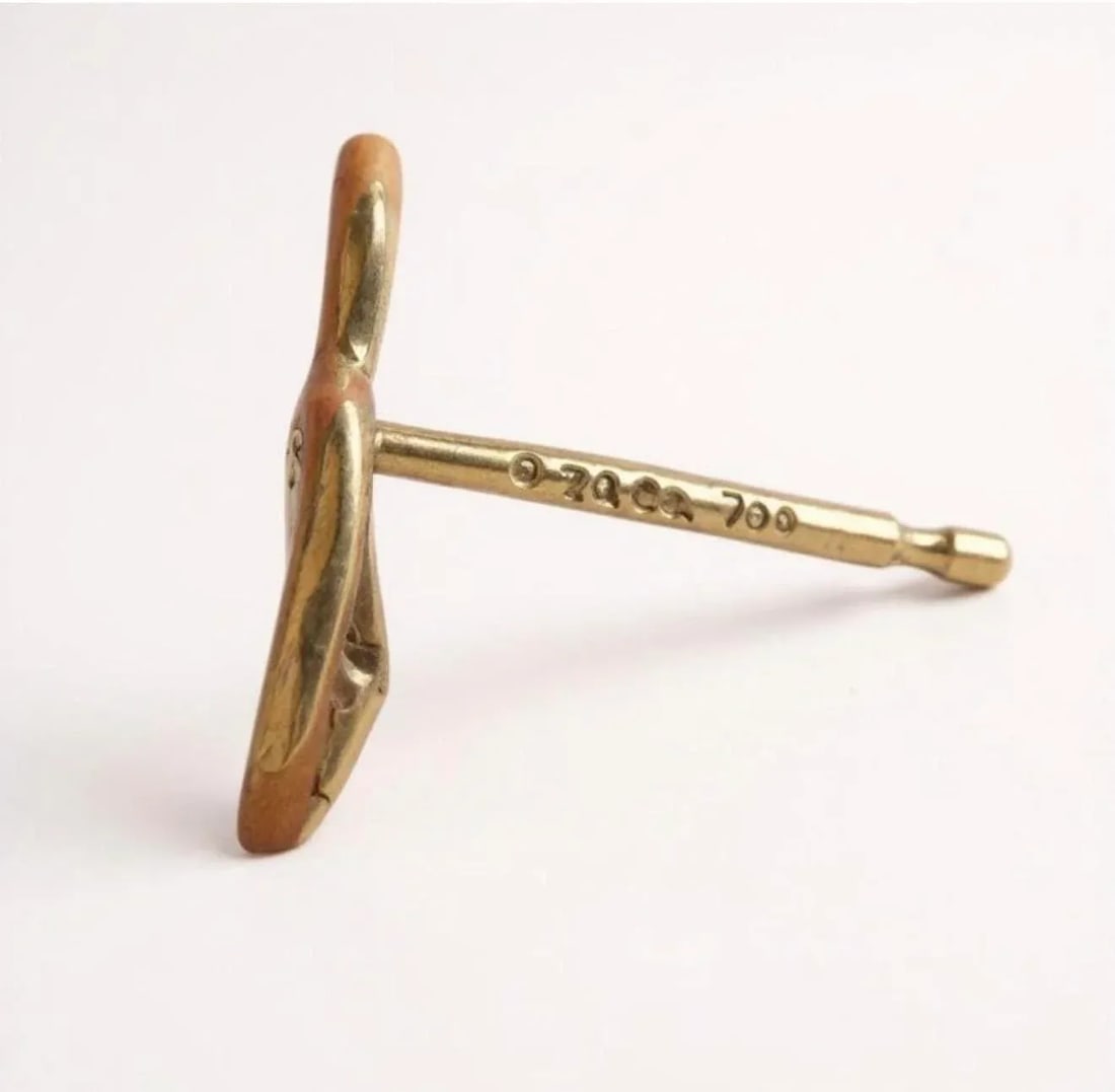 Vintage Tiffany and Co. 18k Yellow Gold Heart and Botanical Earrings, A Pair - 6