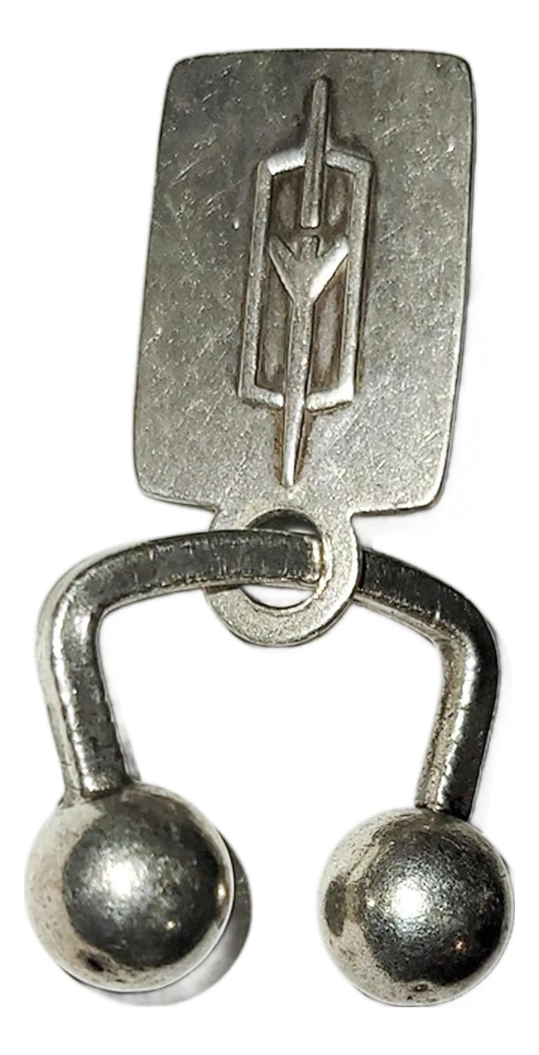 1970s Tiffany & Co. Sterling Silver Key Holder Fob: A fun key fob in sterling silver from Tiffany for the Oldsmobile owner or anyone who appreciates the feel of sterling in their pocket. ball end unscrews to add keys 8.3g of .925 silver. Will polish