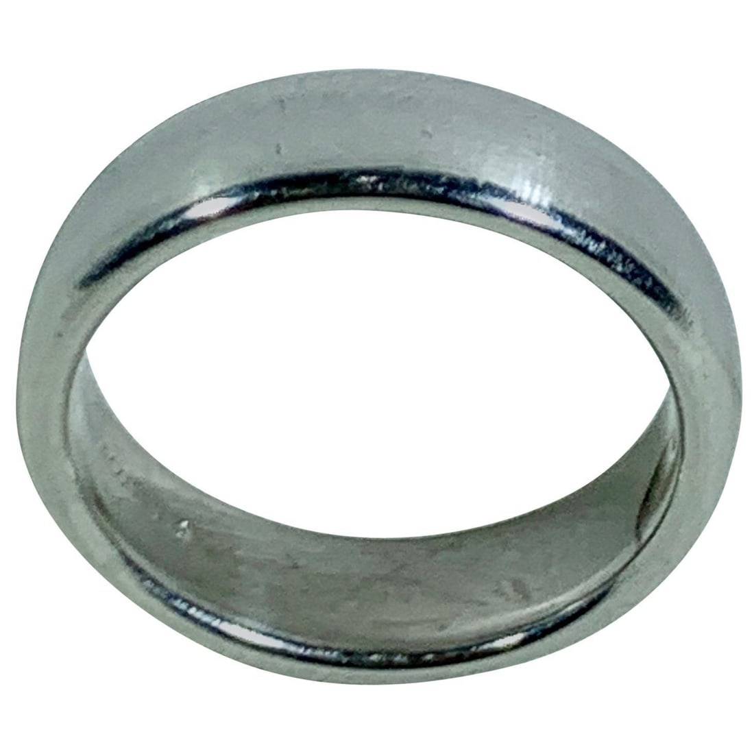 Tiffany & Co. Signed Platinum Wide Plain Wedding Band Ring 15 Grams, Estate - 9