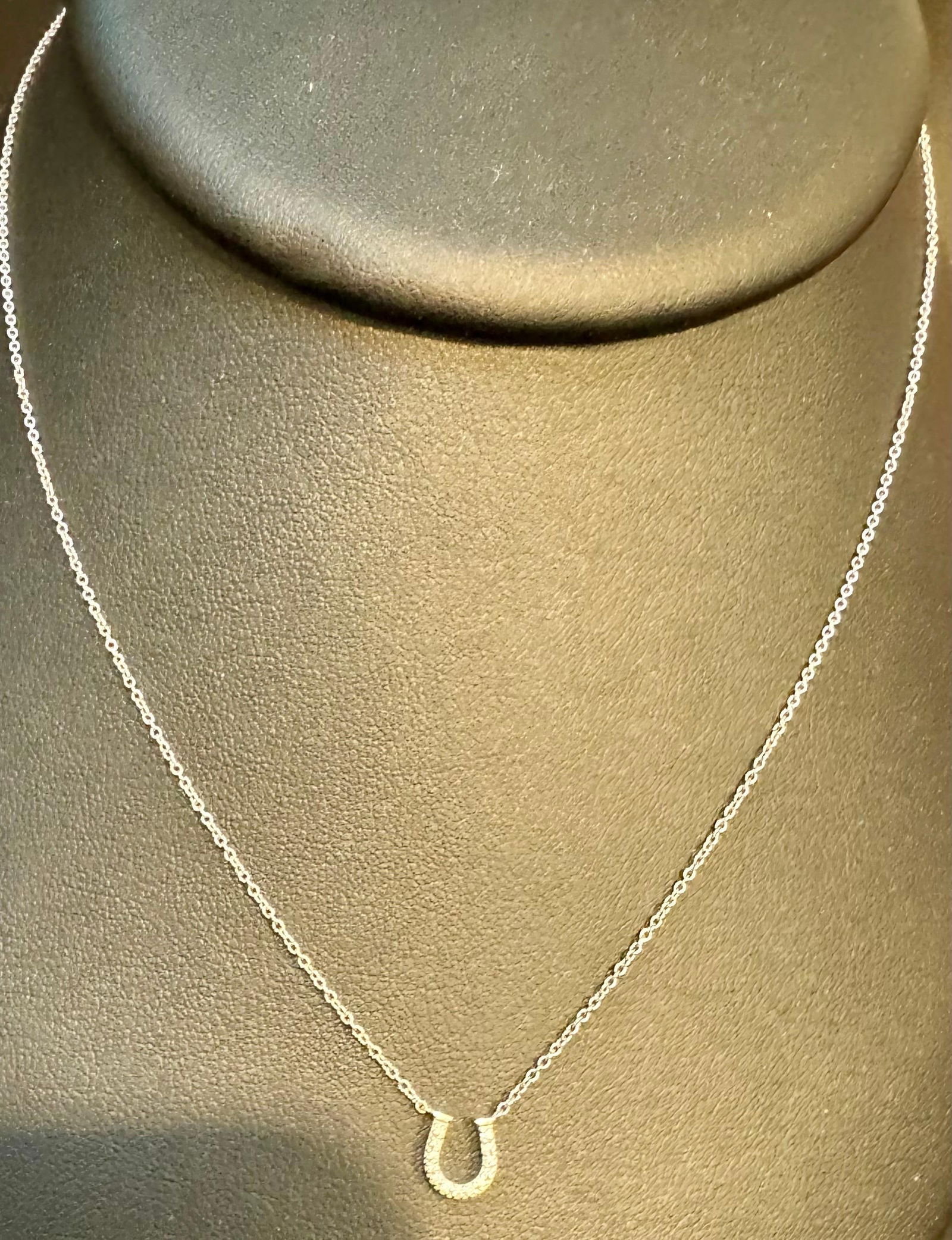 Tiffany & Co. Horseshoe 18P Diamond Necklace 16" 18 Karat White Gold Authentic - 14