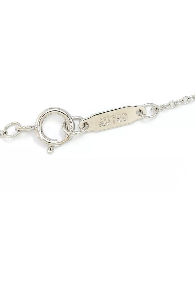 Tiffany & Co. Horseshoe 18P Diamond Necklace 16" 18 Karat White Gold Authentic - 3