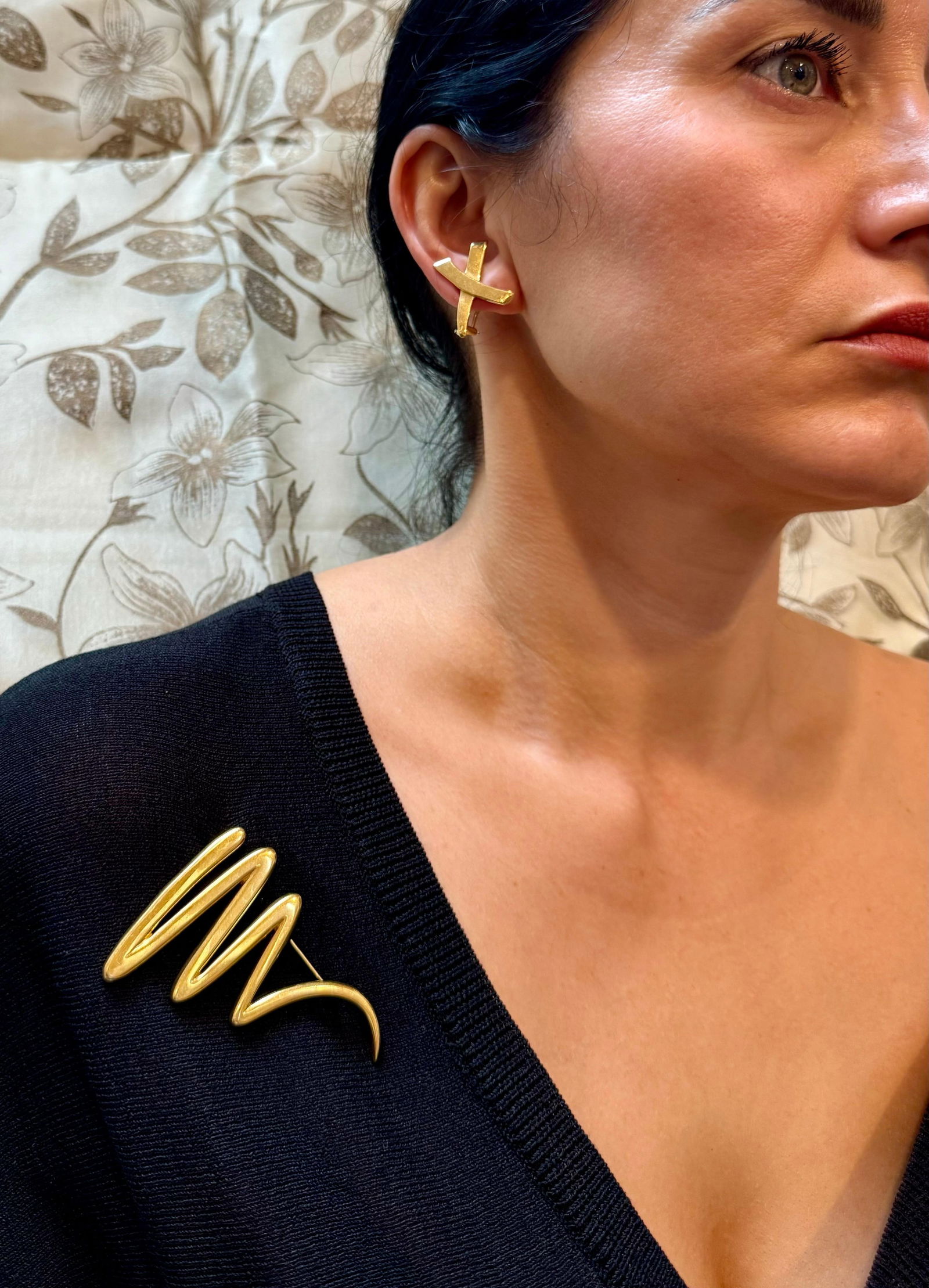 Tiffany & Co. Picasso Large Zig Zag 18k Yellow Gold Scribble Pin/Brooch, 31 Gm - 11