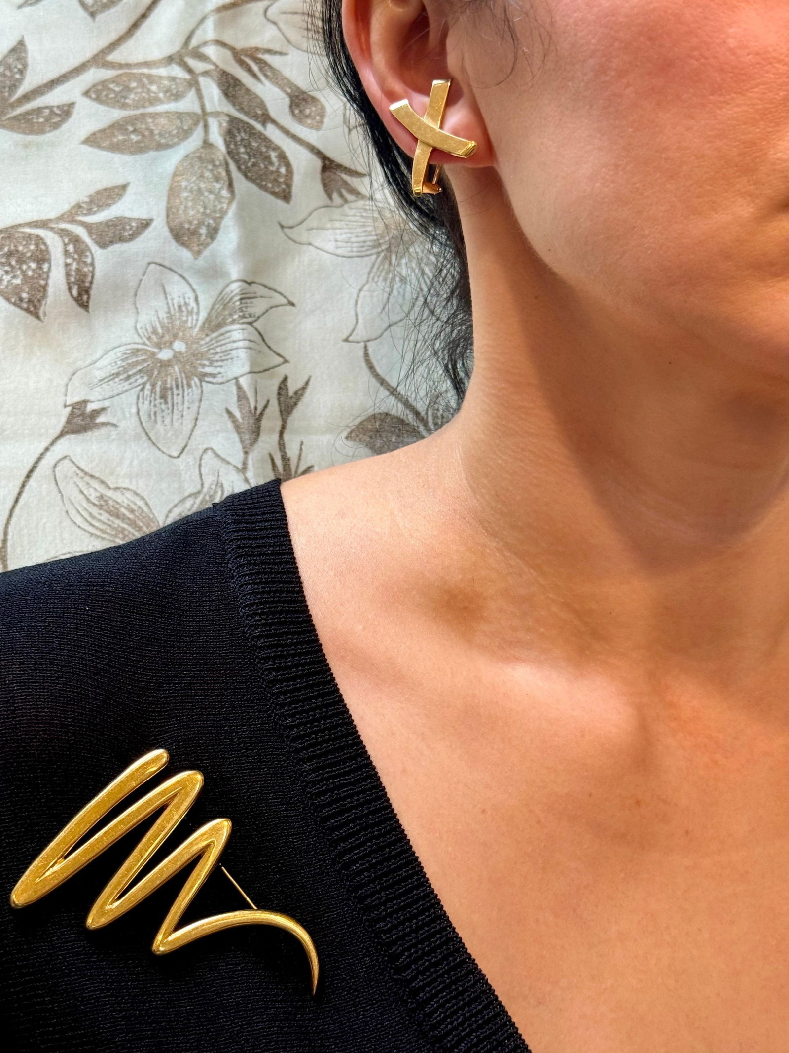 Tiffany & Co. Picasso Large Zig Zag 18k Yellow Gold Scribble Pin/Brooch, 31 Gm - 13