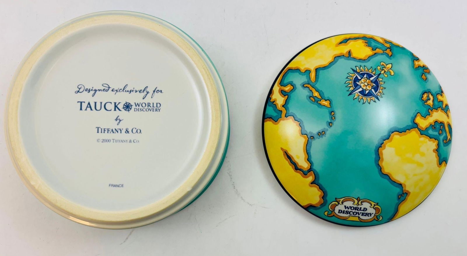 Tiffany & Co. Porcelain Lidded Box Designed for Tauck World France - 6