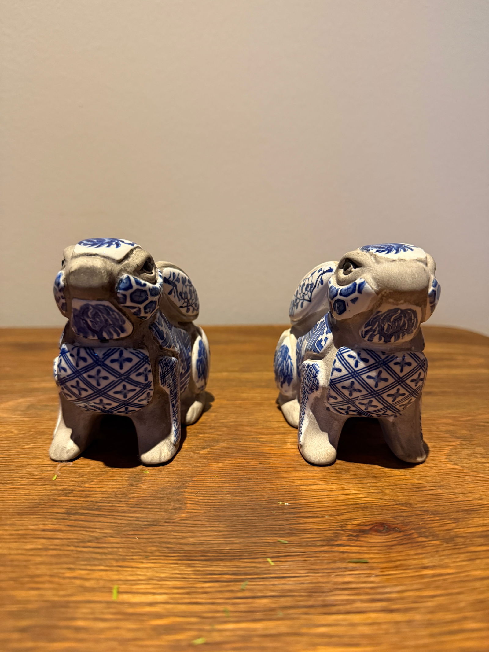 Blue and White Rabbit Candle Stick Holder Set Created by Artist Nancy Lopez in the 1980s Sold Throug - 4