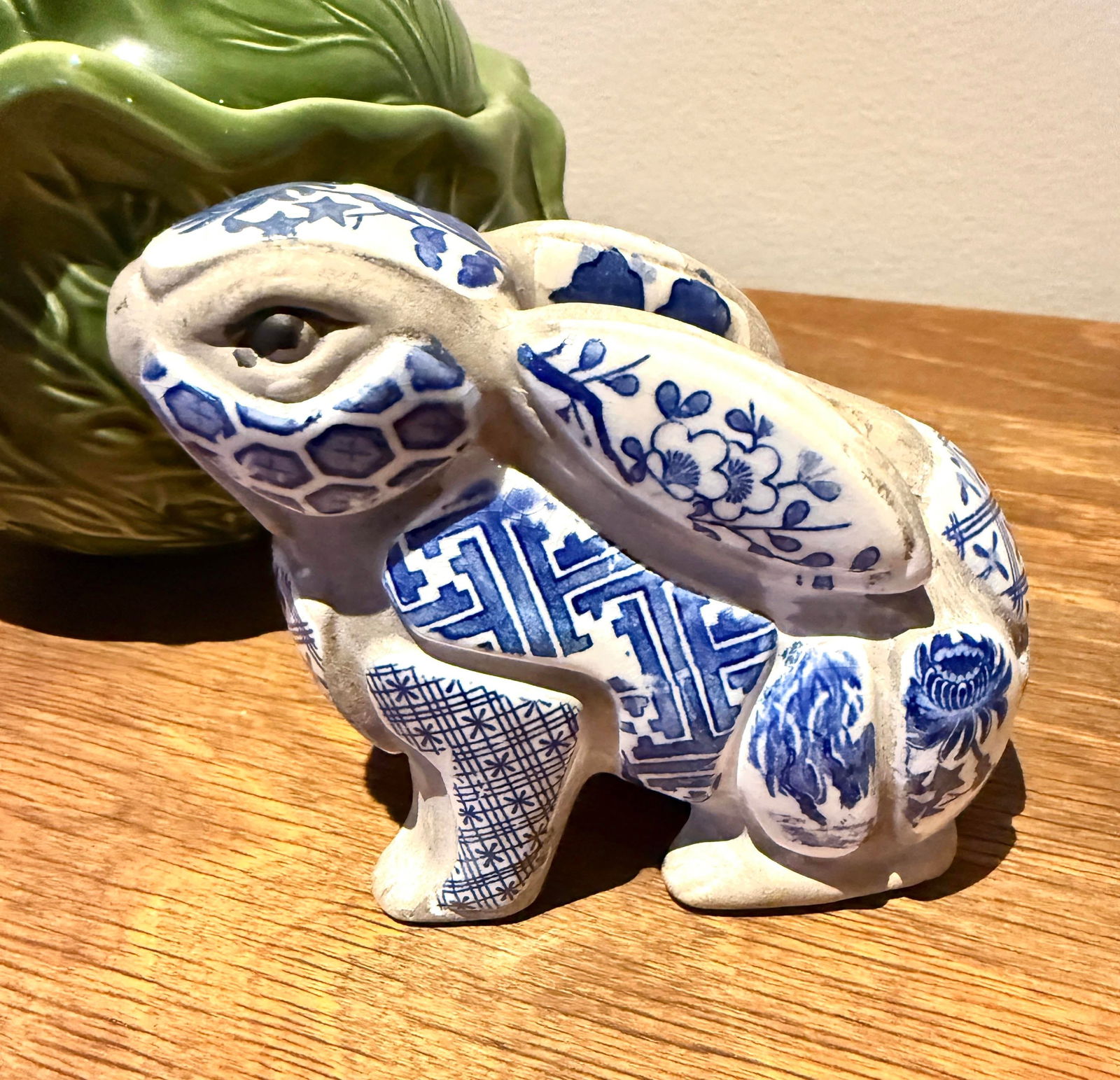 Blue and White Rabbit Candle Stick Holder Set Created by Artist Nancy Lopez in the 1980s Sold Throug - 6