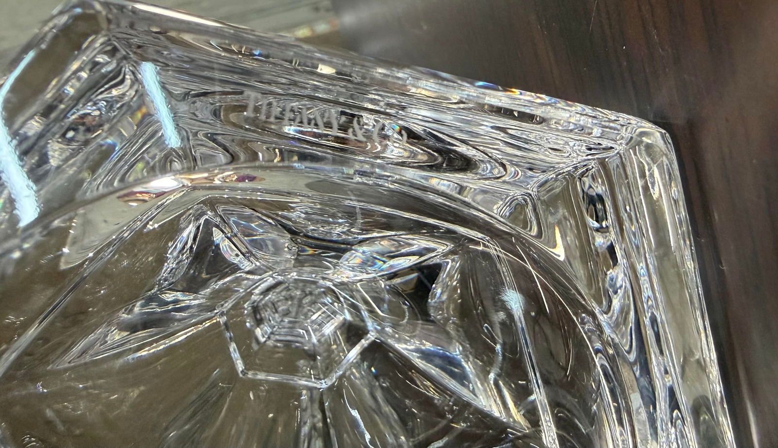 Tiffany & Co Hampton 9" Crystal Candlesticks Taper Candle Holders Pair - 5