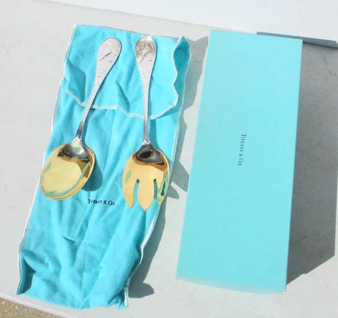 1980s Tiffany & Co. Sterling Salad Utensil Set - 2 Pieces - 2