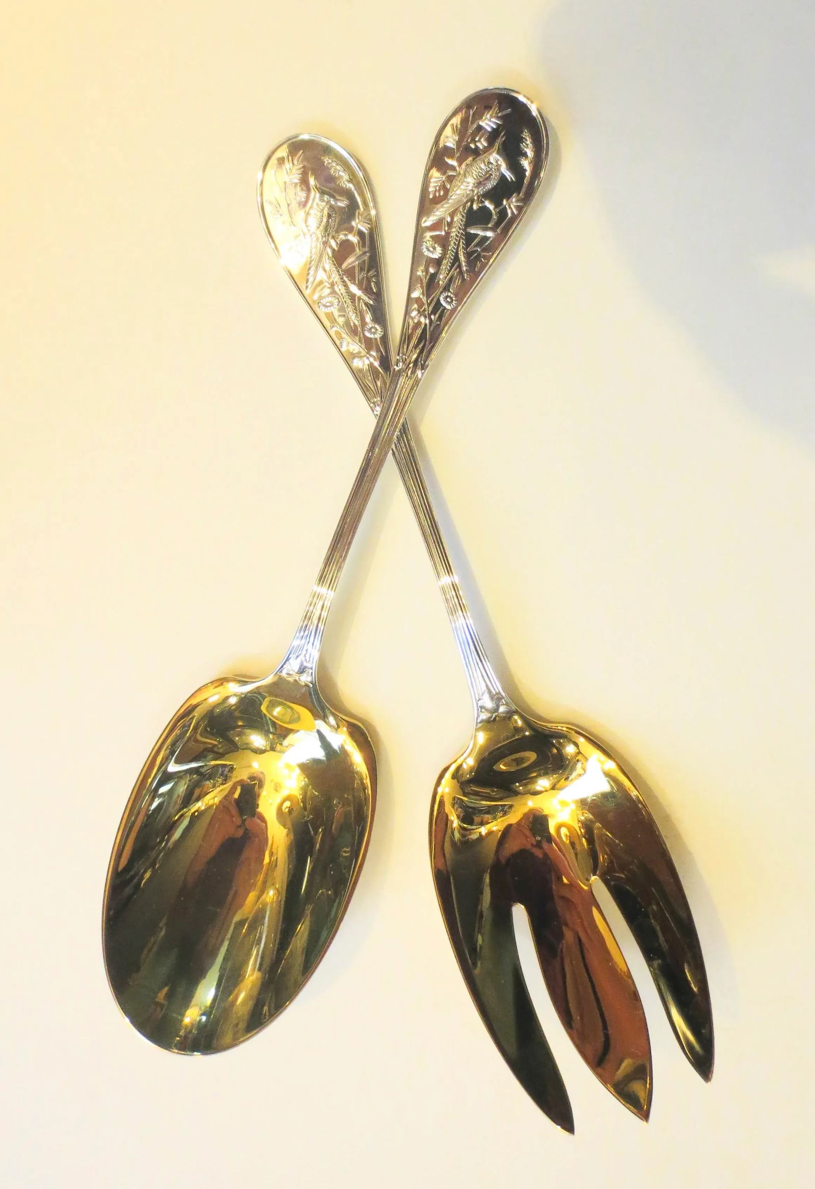 1980s Tiffany & Co. Sterling Salad Utensil Set - 2 Pieces - 6