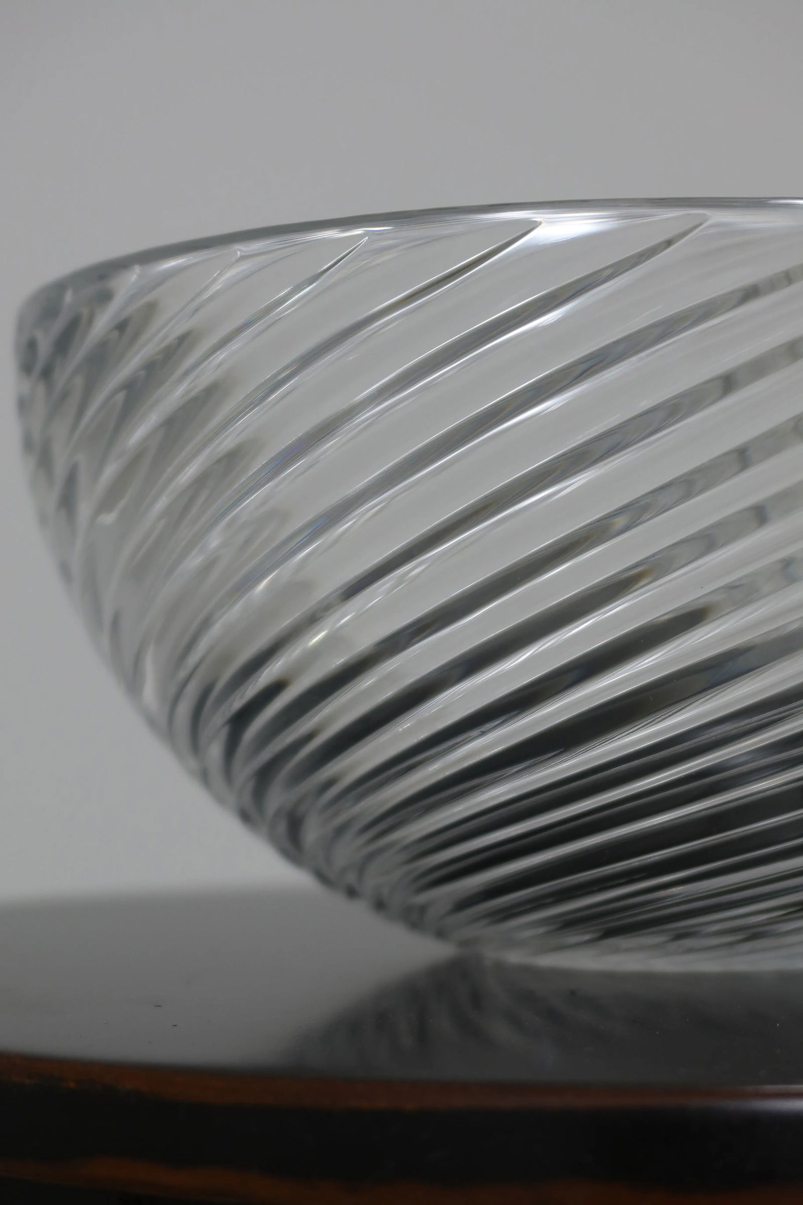 Tiffany Signed Etched Crystal Centerpiece Bowl - 4