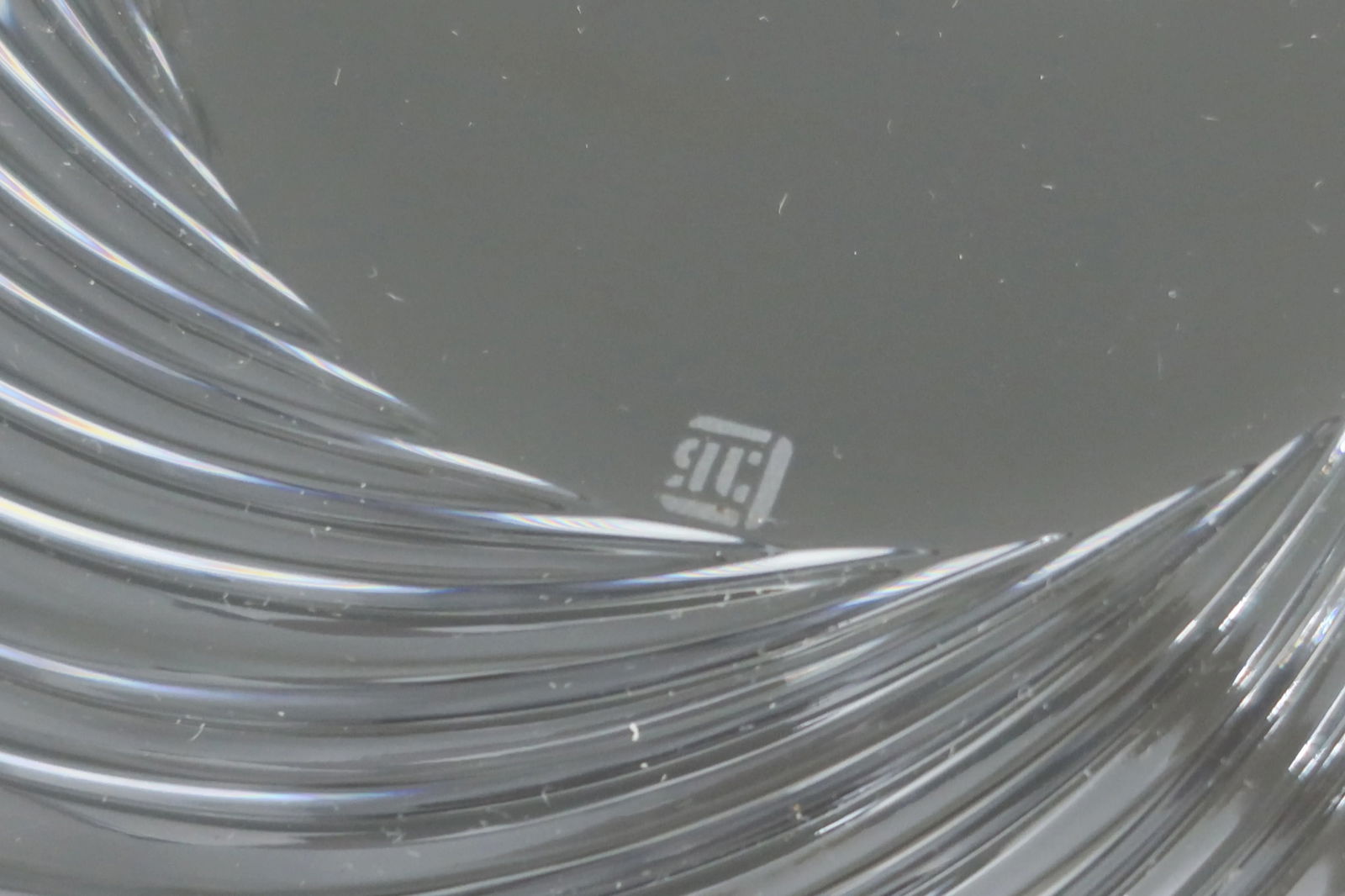 Tiffany Signed Etched Crystal Centerpiece Bowl - 6